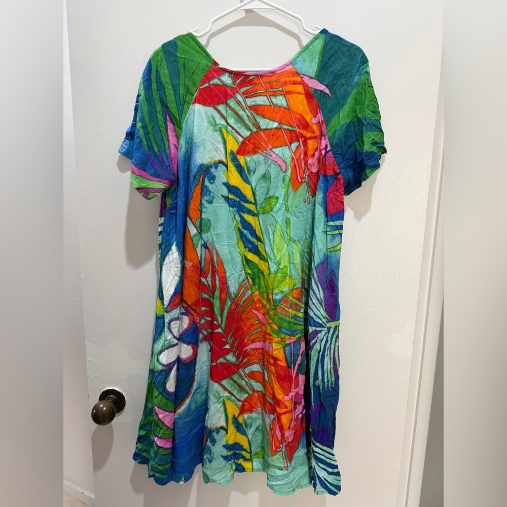 Jams World Hawai’i Hattie Volare Hawaiian 60 Year Dress Large Colorful Eccentric - Picture 6 of 8
